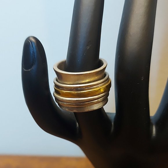 Handmade Mexican 925 Fidget Spinner Ring - Picture 1 of 4